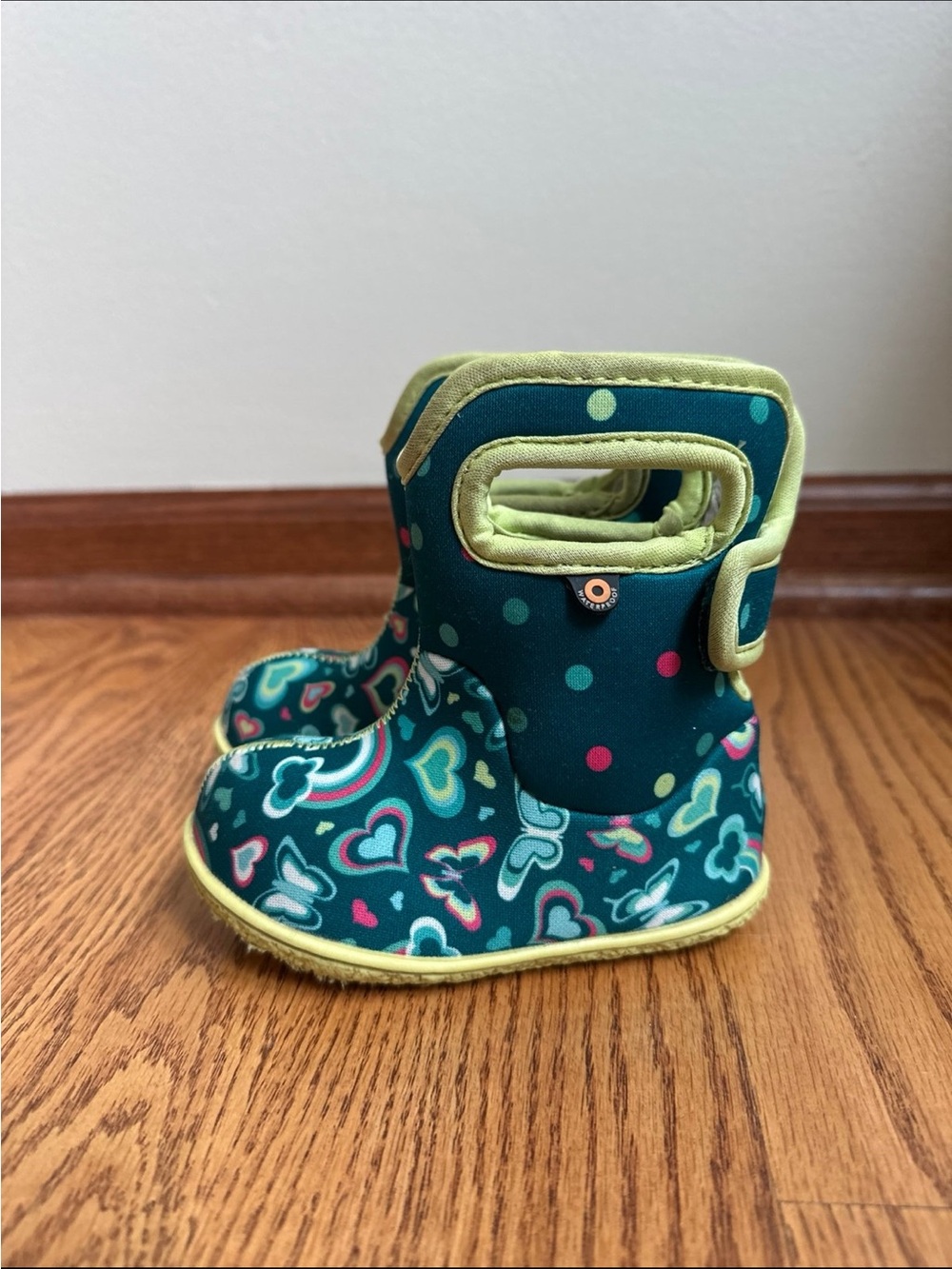 Bogs Baby Boots Girls Size 5 Green Rainbow